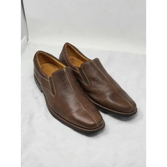 Sandro Mens Brown  leather Shoes Loafer Casual Comfort  Brazil 17019 size 12 D - Picture 1 of 6